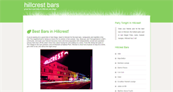 Desktop Screenshot of hillcrestbars.com