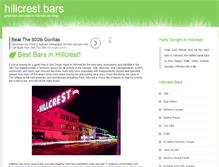 Tablet Screenshot of hillcrestbars.com